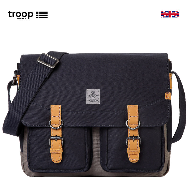 troop单肩斜挎包帆布大容量男包
