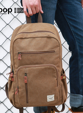 双肩包男夏季旅行包女帆布背包2025新款文艺休闲潮流简约学生书包
