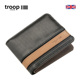 布钱包潮个性 Troop帆布钱包男短款 表年简约横款 青年创意卡包钱包