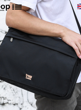 Troop男包单肩包男士斜挎包男尼龙包大容量牛津布轻便背包横款