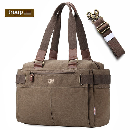 单肩英伦大容量帆布包休闲