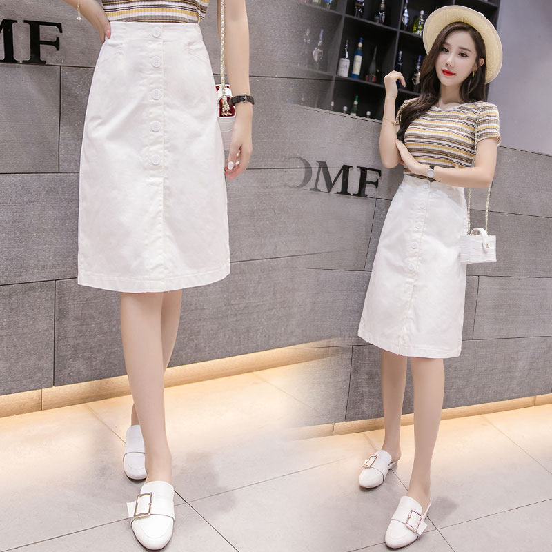 Skirts women 2021 new pattern Mid length version Single breasted Split ends Short skirt Paige Step ins Ultra-fire skirtin the Women's clothing/Boutique , Skirts  category - from Buy2taobao.com to provide professional Taobao agent buy service