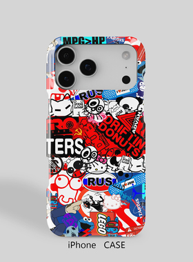 iPhone16promax涂鸦艺术iPhone14硬壳12romax半包适用于苹果XRXS手机壳13