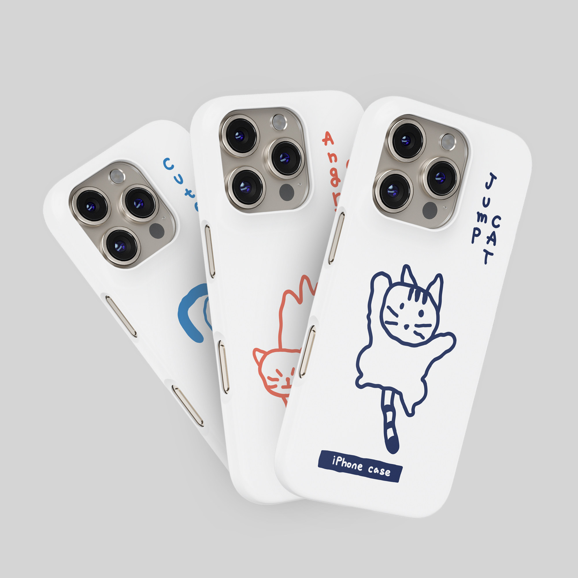 可爱生气跳跃猫咪可爱适用于iPhone17Promax轻薄16适用于15苹果14手机壳13不掉色12环保硬壳散热11半包保护壳