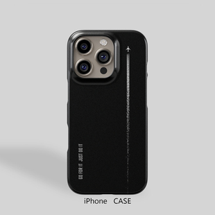 iPhone16promax黑色极简iPhone12romax半包14适用于苹果XRXS男生手机壳13pro