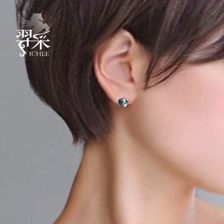 复古天然鲍鱼贝单只男士耳饰品