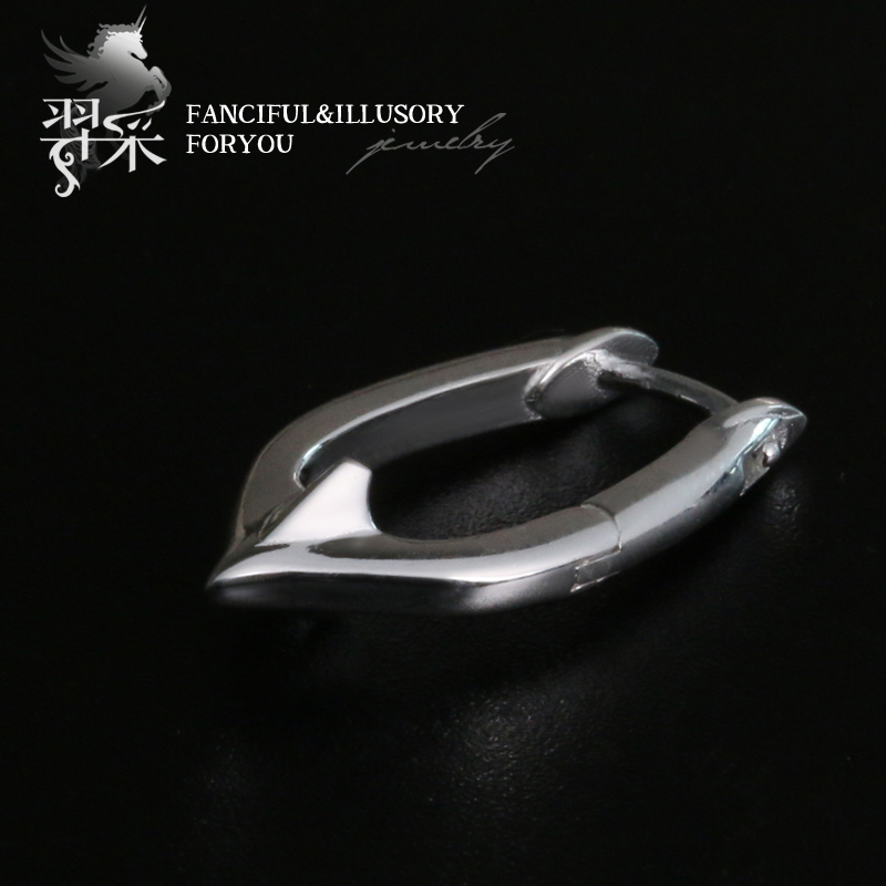 羿采星际船个性纯银耳环