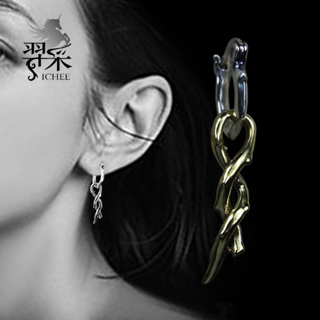 单只男士荆棘欧美风夜店银耳环