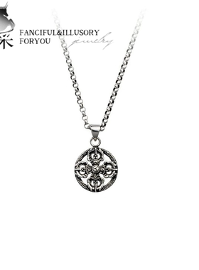 羿采男士潮人个性泰银锁骨链