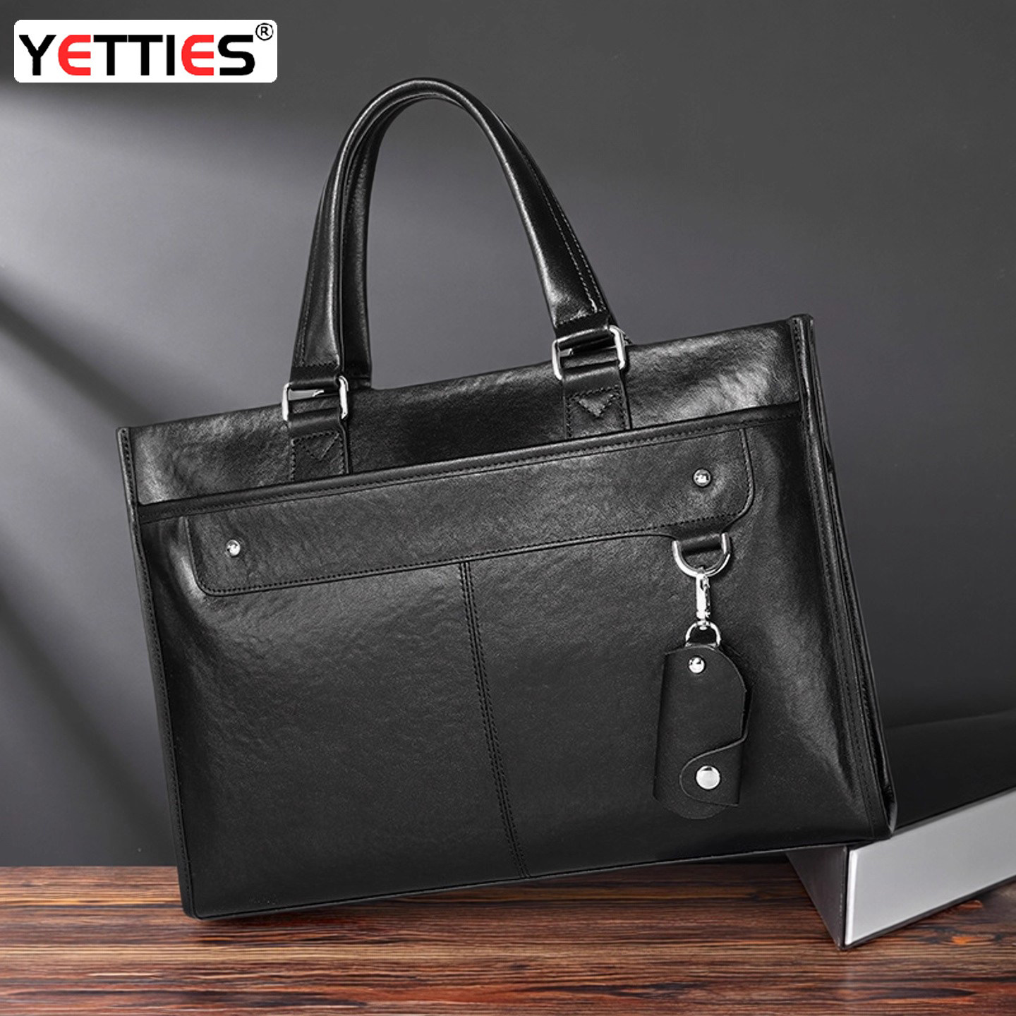 体制内公文包真皮男包高档头层牛皮15.6吋电脑包简约文件手提袋