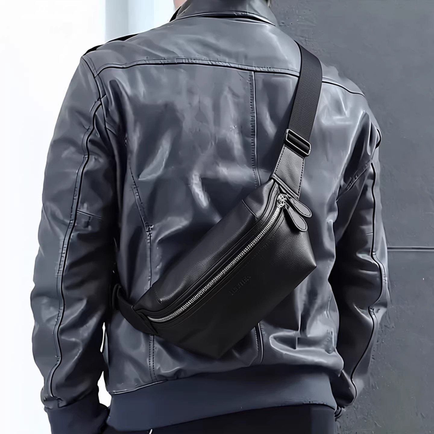 夏季胸包软头层牛皮大容量手机腰包饺子包多功能机车包骑行斜挎包,箱包皮具/热销女包/男包,男士包袋,淘宝优惠券,粉丝福利购,淘宝优惠卷