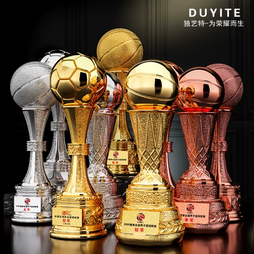 Супер большой баскетбольный трофей индивидуальный творческий золото, серебряный, медный спортивный чемпионат чемпионат Футбольный трофей