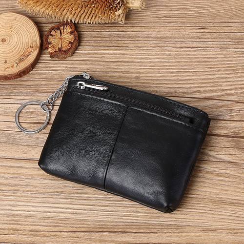 网红真软皮钥匙包女小巧手拿卡包进口油蜡皮家用钥匙车钥匙零钱包