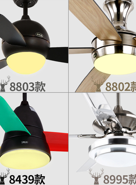 森林风110V吊扇灯家用实木 ceiling fan餐厅现代遥控风扇外销美国