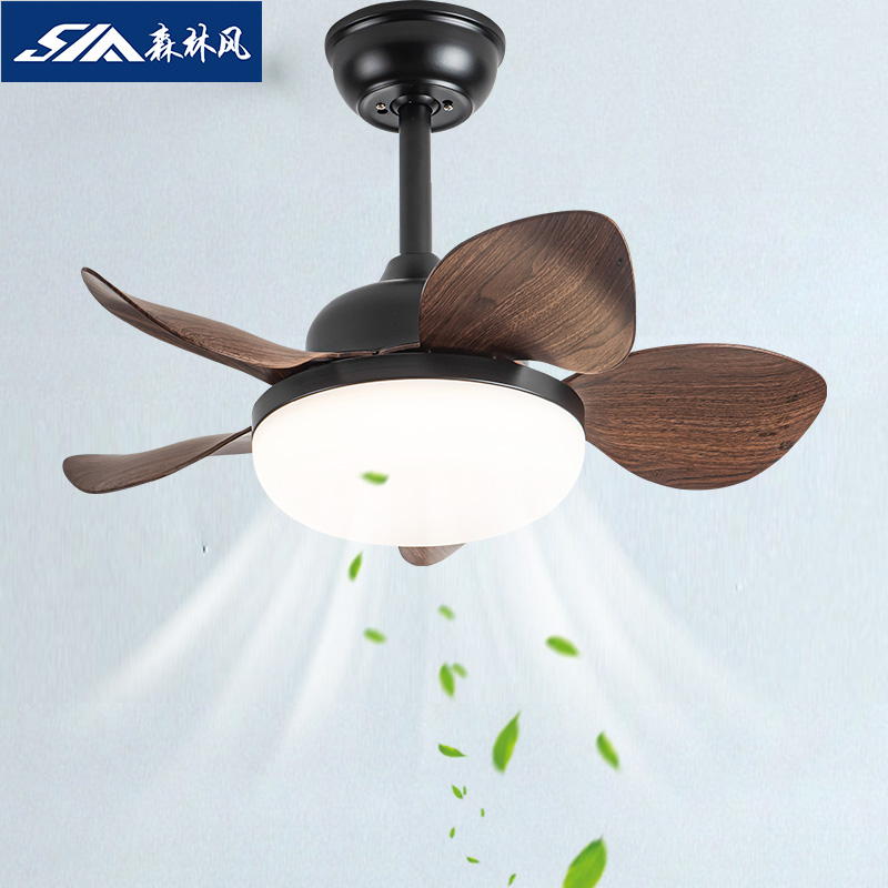 森林风变频卧室风扇灯家用静音灯扇一体儿童房小型mini大风力电扇