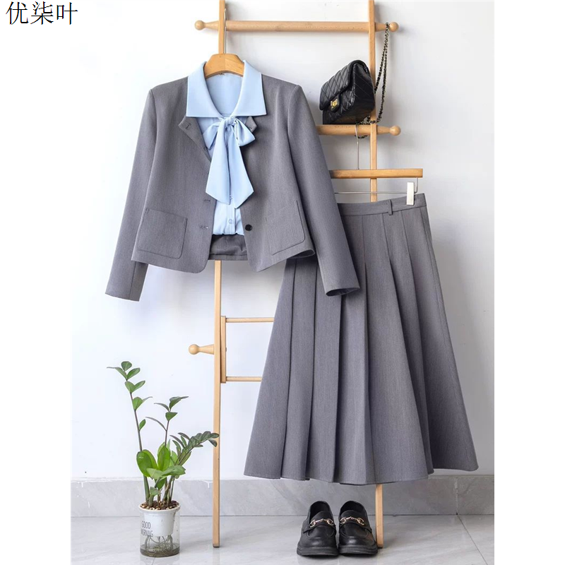 学院风西装套装裙子两件套女职业装小个子韩系通勤搭配穿搭一整套