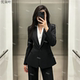 大学生气质正装 春秋新款 2026面试职业西服外套 套装 黑色西装