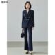女生套装 高级感大学生职场通勤面试正装 外套女2026新款 藏蓝色西装