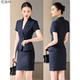女双排扣收腰职业装 套装 通勤正装 夏季 短袖 酒店前台工装 西装