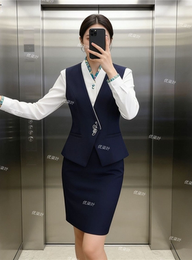 空姐职业套裙女高端制服移动工装酒店前台接待珠宝店工作服