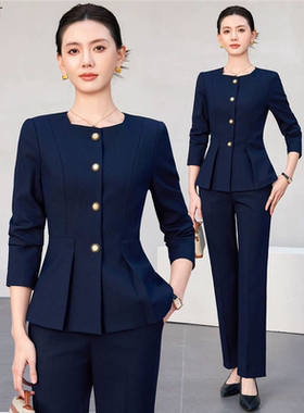 高端西装套装女案场客服职业装酒店前台接待工作服美容院店长工装