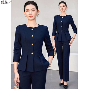 高端西装套装女案场客服职业装酒店前台接待工作服美容院店长工装
