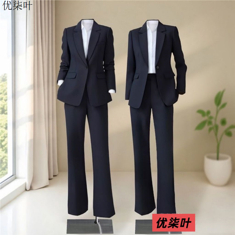 可拆卸夹棉西装套装女工作服大学生考公面试职业正装气质西服正装