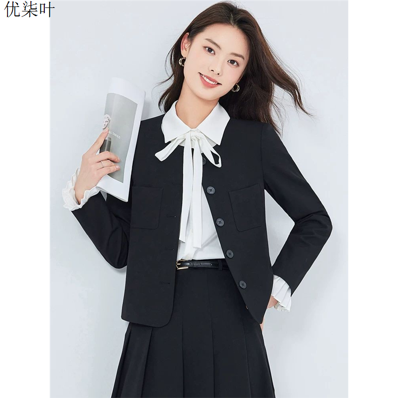 小香风西装外套女2025新款爆款小个子大学生面试职业女士西服套装