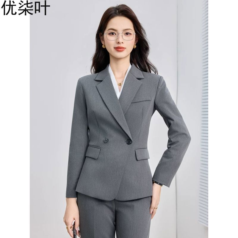 藏青色西装套装女职业装通勤商务正装气质行政顾问酒店经理工作服