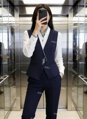 前台接待职业套装女酒店礼仪工作服高端空姐餐厅服务员工装