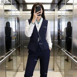 前台接待职业套装女酒店礼仪工作服高端空姐餐厅服务员工装