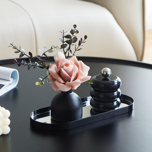 香薰花束家用牙签棉签盒装饰摆件