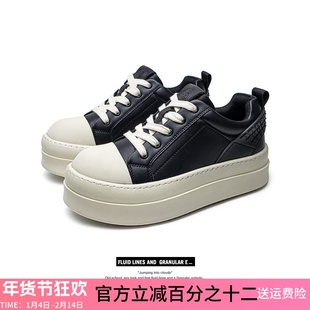 5厘米增高厚底大头板鞋男2025新款夏季高级感情侣百搭男生休闲鞋