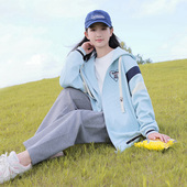 初中生秋冬装 卫衣少女13岁休闲上衣加厚连帽高中学生学院风 外套装