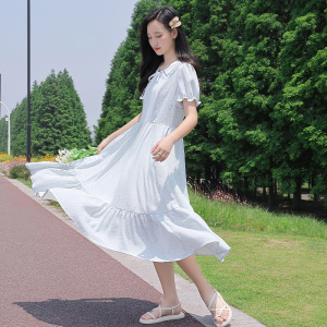 少女连衣裙夏季2026新款甜美宽松高中学生夏装女小清新初中生裙子