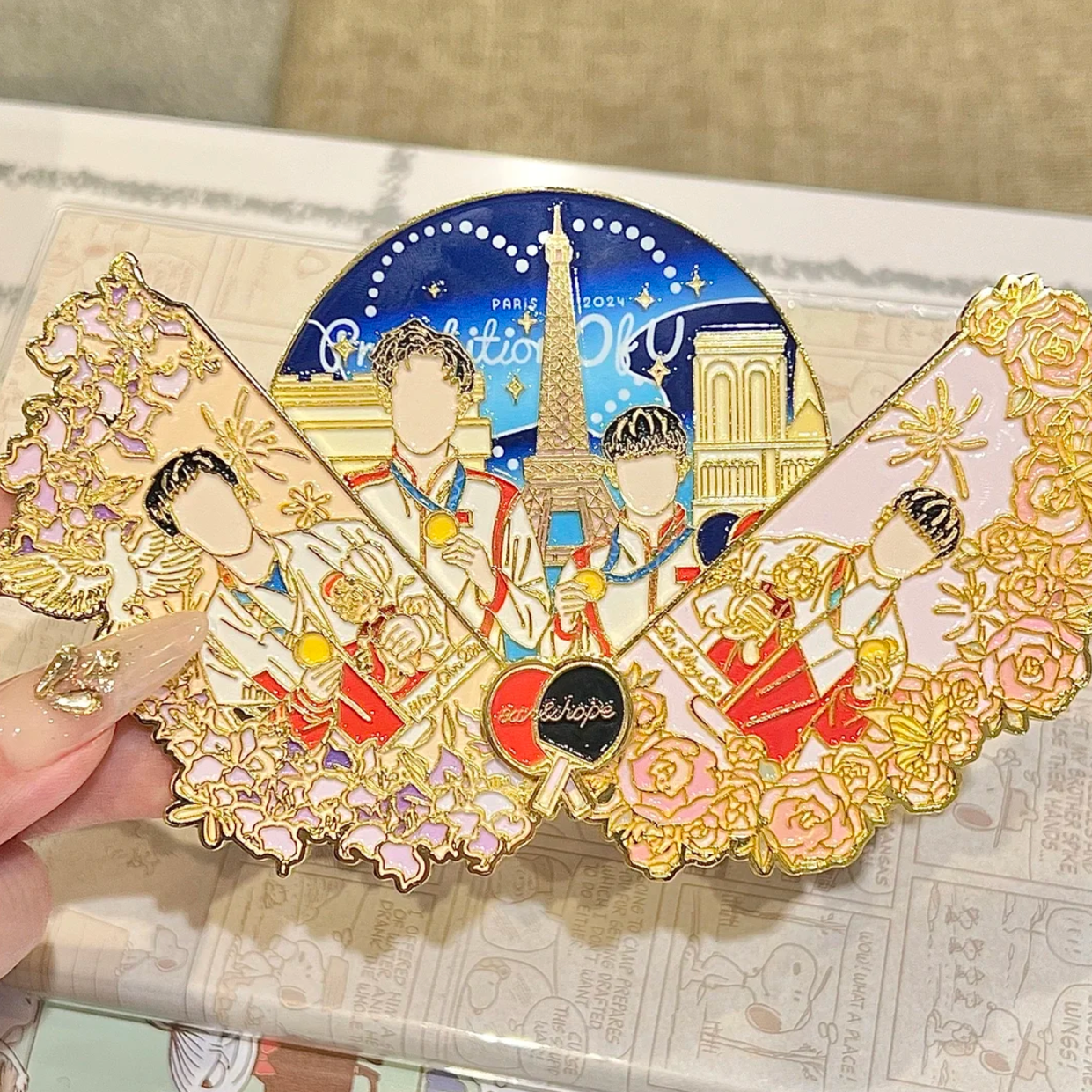 莎头组合巴黎登顶创意金属徽章