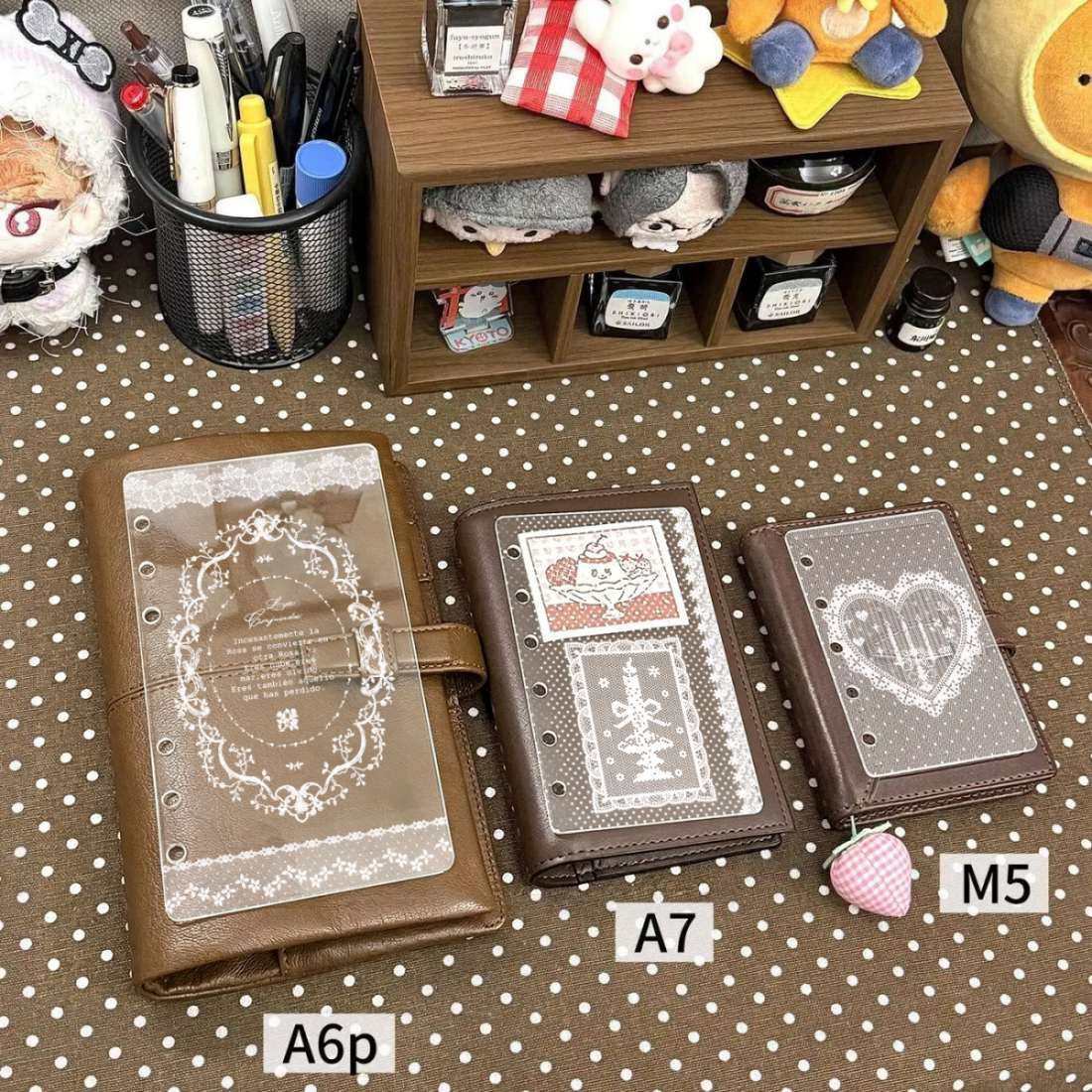 亚克力活页夹分隔板a7a6m5波点活页板pvc手账diy装饰笔记本挡板