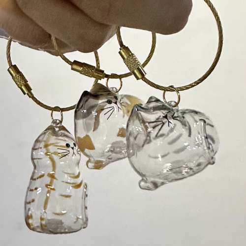 BRIGHT LINK 猫咪毛收集扭蛋挂件宠物毛发胶囊钥匙链包包挂件纪念