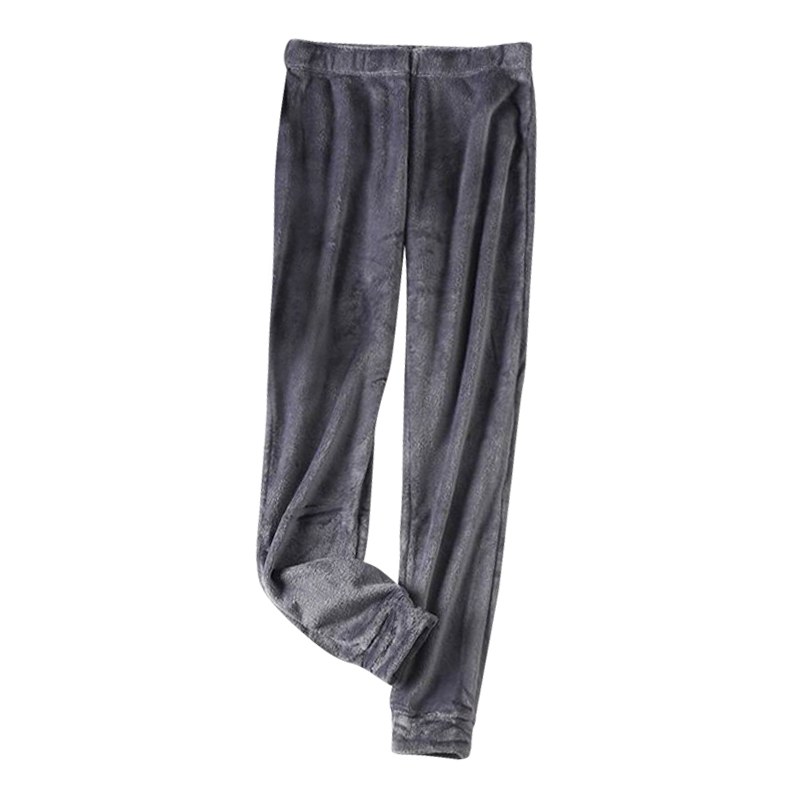 松紧腰束口运动家居裤法兰绒睡裤