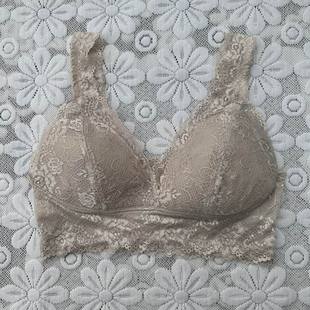 女士内衣4400 包邮 甜美蕾丝短背心式 舒适无钢圈薄罩杯无扣文胸四季