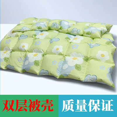 双层自充绒羽绒被壳半成品