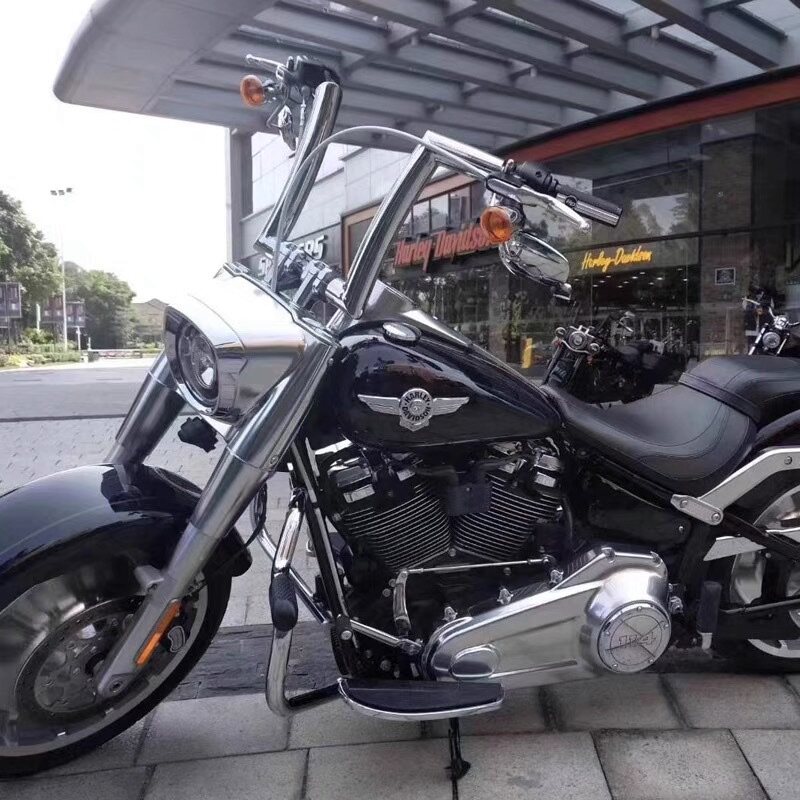 现货哈雷夜路德戴娜 肥仔 突破者 路王 豪雅加粗2英寸车把高把