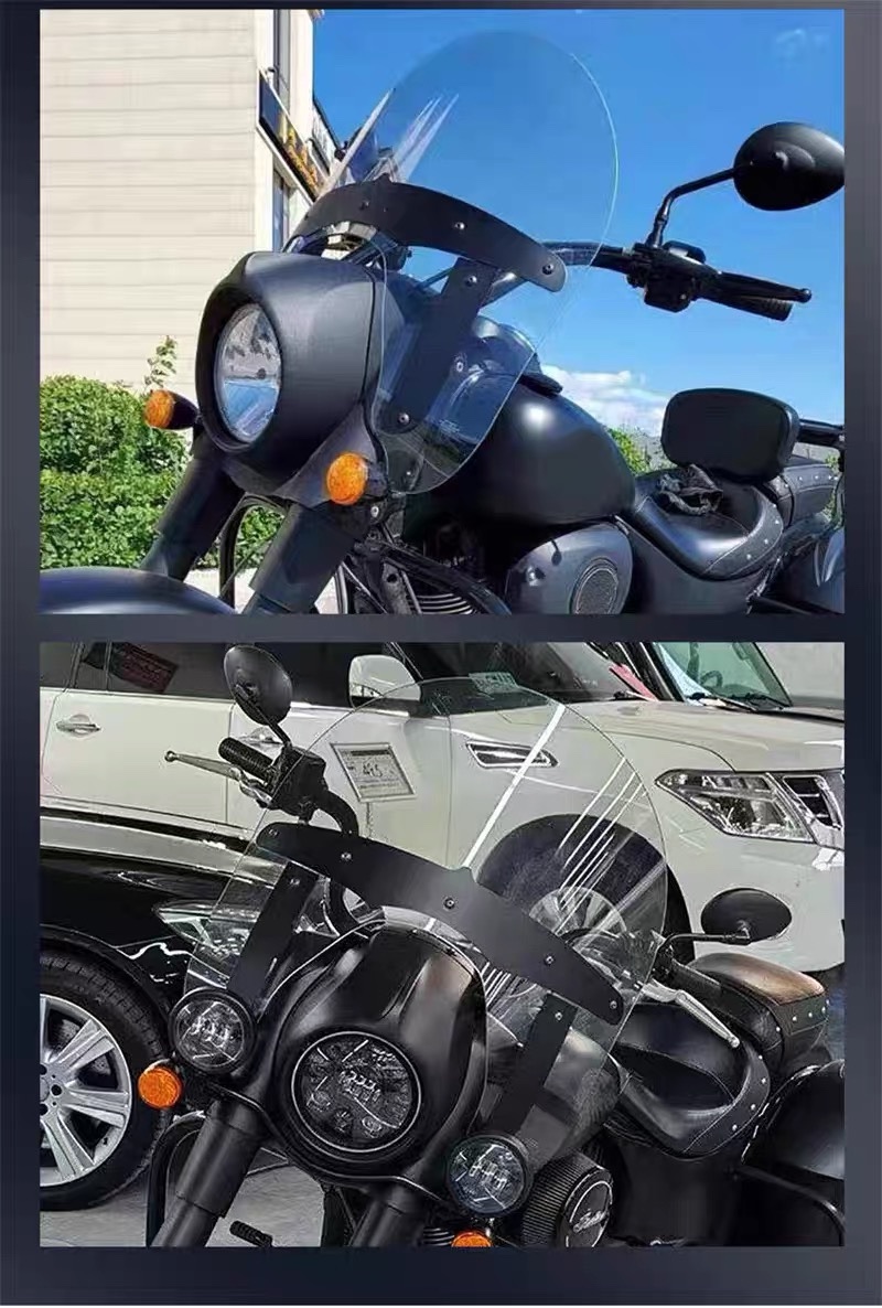 印第安复古黑马 领地黑马改装前挡风玻璃 前风挡 玻璃加厚