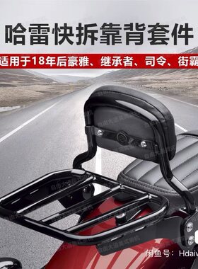 哈雷街霸软尾肥仔肥霸突破者路威改装后靠背带行李架货架靠背靠垫