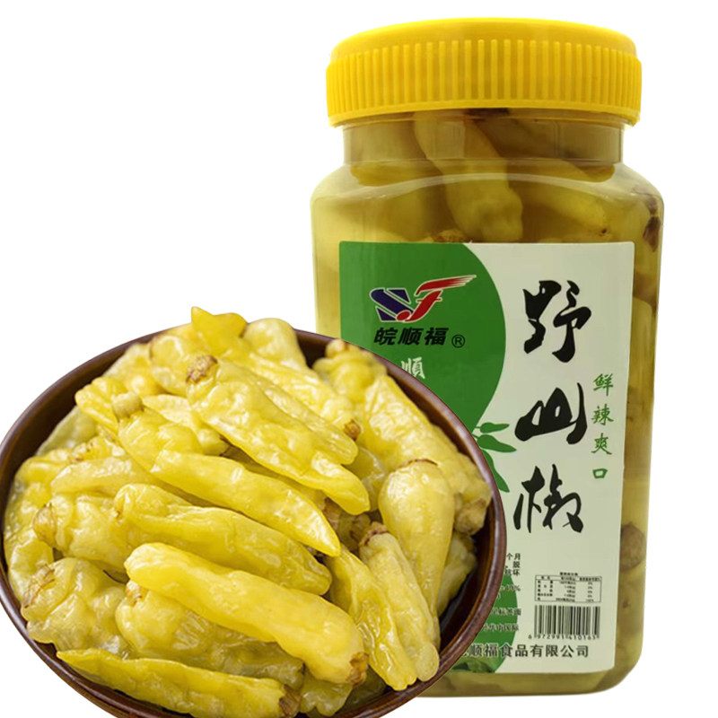 皖顺福野山椒新鲜泡辣椒小米辣家常腌制泡菜泡鸡爪麻辣鱼片下饭菜