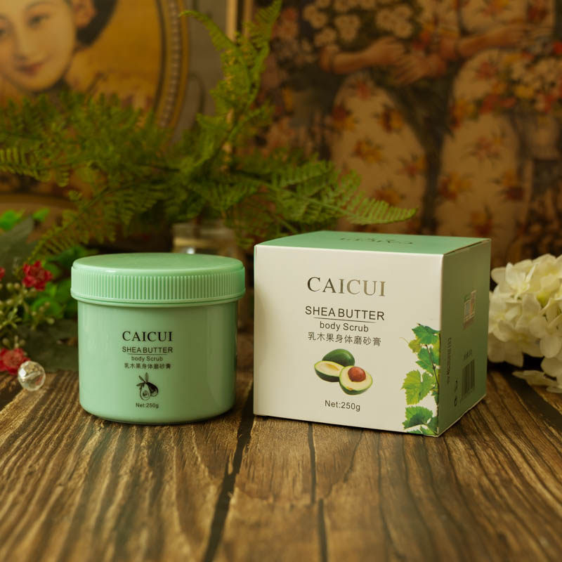 采萃乳木果身体磨砂膏去黑色素去鸡皮去角质嫩白全身2%烟酰胺女生