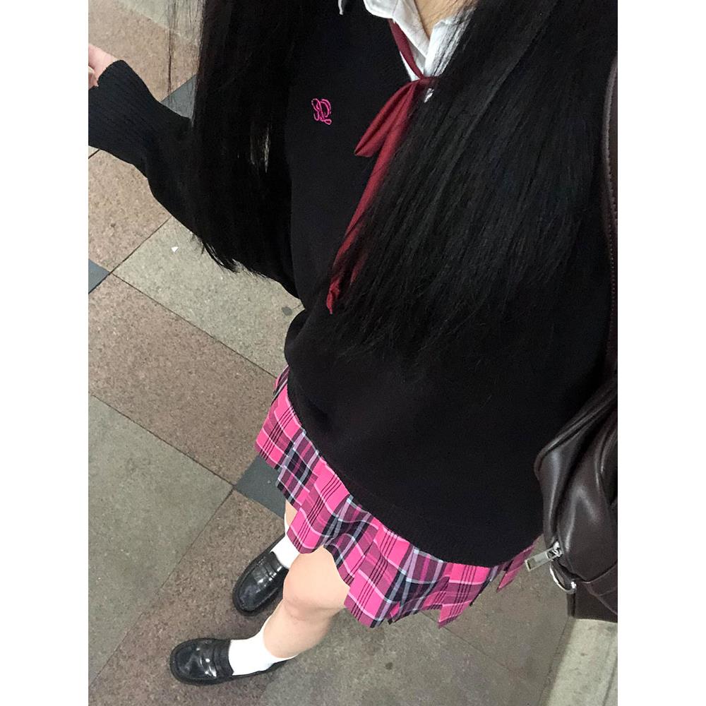 学院/小玫原创正版JK制服2025秋冬新款校供感毛衣套装女