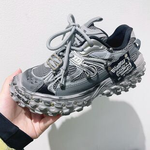 2026春款新品轻便做旧男女中大童学生街舞低帮运动鞋老爹鞋轮胎鞋