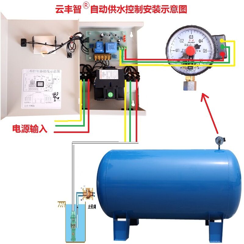 微电脑自动控制器自吸泵潜水泵380v2G20v控制器压力罐自动启动停