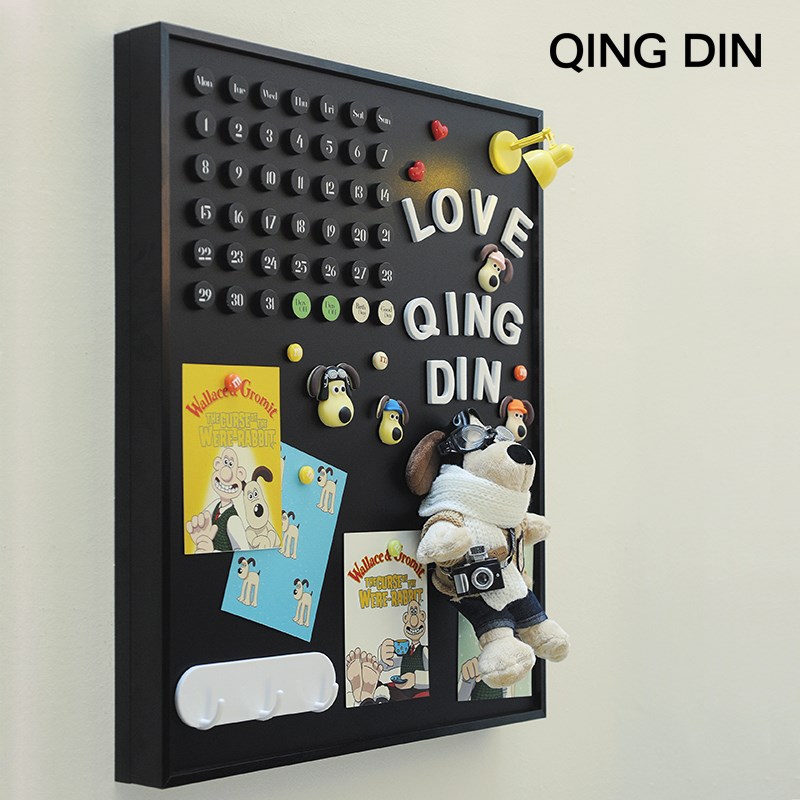电表箱装饰画2025新款掌门狗冰箱贴遮丑L客厅装饰电闸箱磁吸黑板